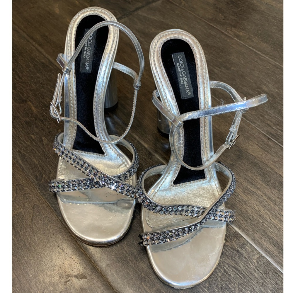 Dolce & Gabbana silver strappy heels 👠 - Picture 7 of 8
